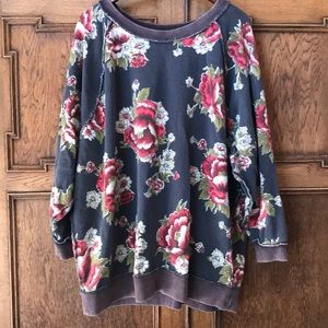 Free People Go On Get Floral Sweatshirt